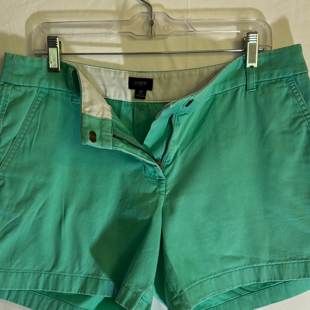 J. Crew Green Bermuda Shorts Dressy Casual Cotton